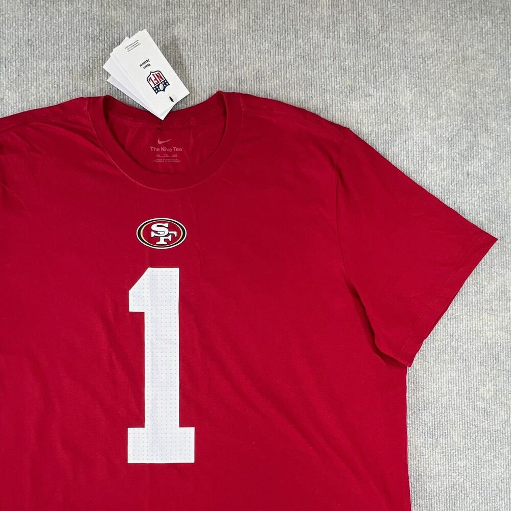 New Nike San Francisco 49ers Deebo Samuel #1 Red NFL Men’s T-Shirt XXL